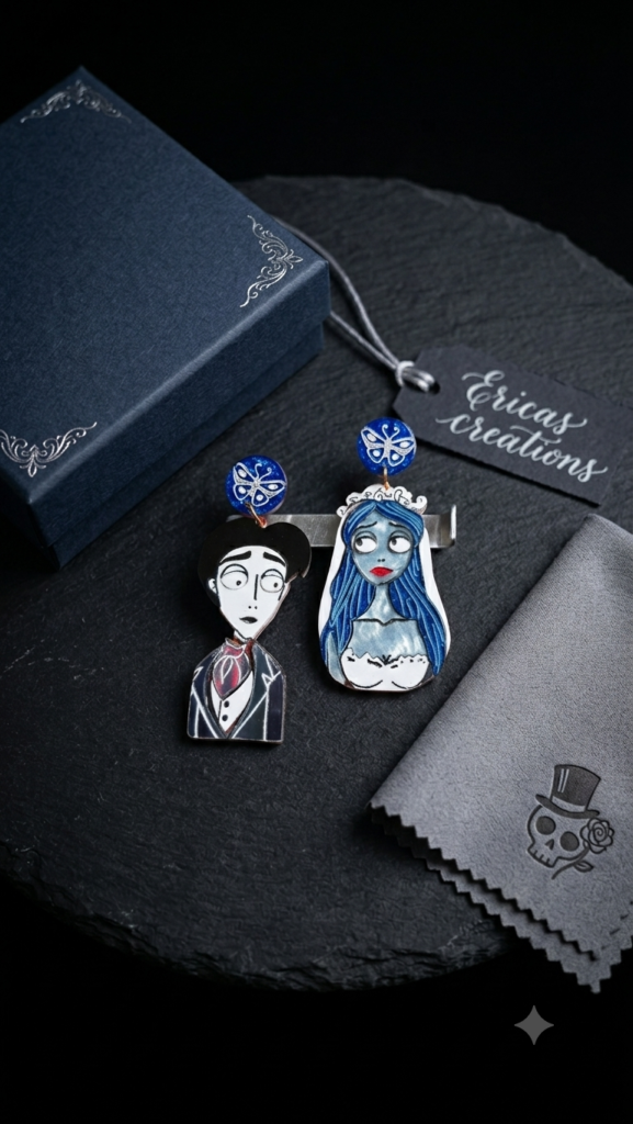 Corpse bride Victor and Emily dangles