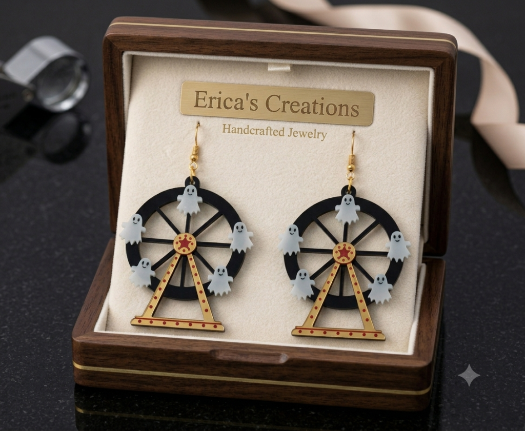 Spooky Ferris wheel earrings