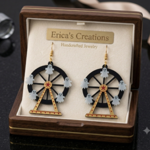 Spooky Ferris wheel earrings