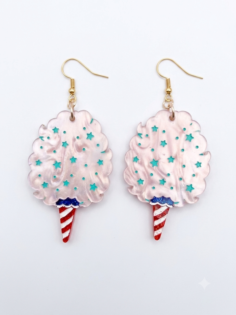 Cotton candy earrings