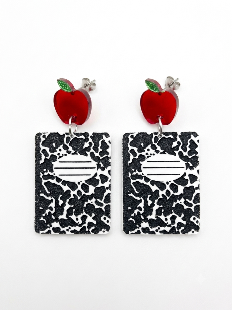 Mini Compostion notebook dangles
